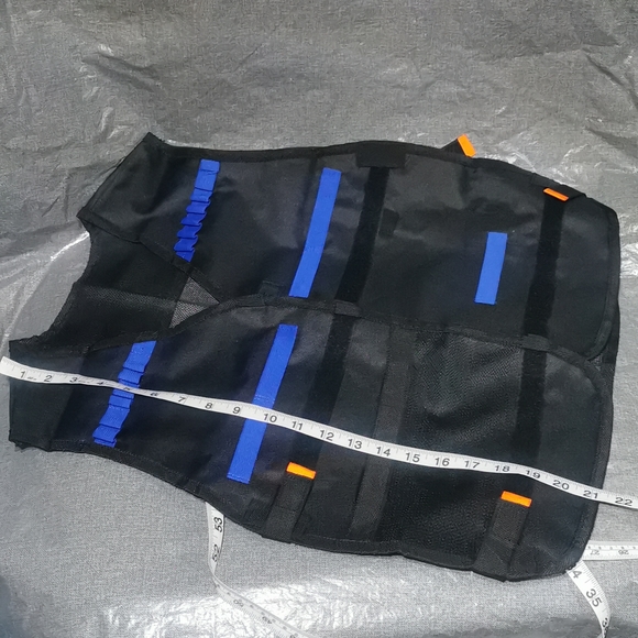 Foam Dart toy tackle vest Velcro closures  Blue Black New NWT - Picture 4 of 5